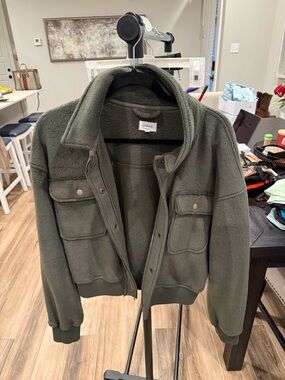 Unbranded Olive Green Fleece Jacket - Women